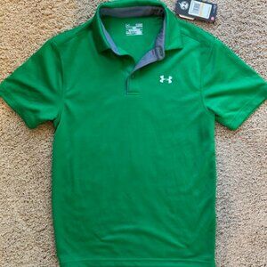 NWT Men’s Under Armor HEAT GEAR polo shirt GREEN size small
